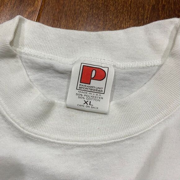 Paramount Sportswear Vintage Union USA Local 528 White T-Shirt Men's Size XL - Picture 6 of 8